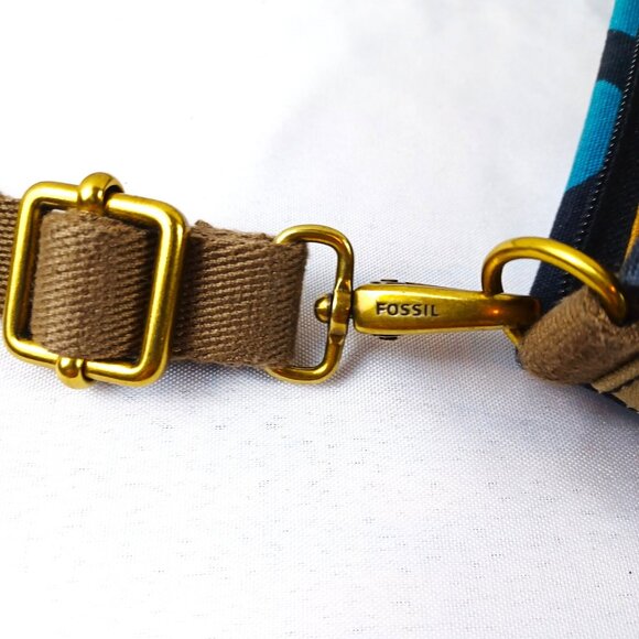 Fossil Crossbody Bag East West Satchel Purse - Picture 13 of 16